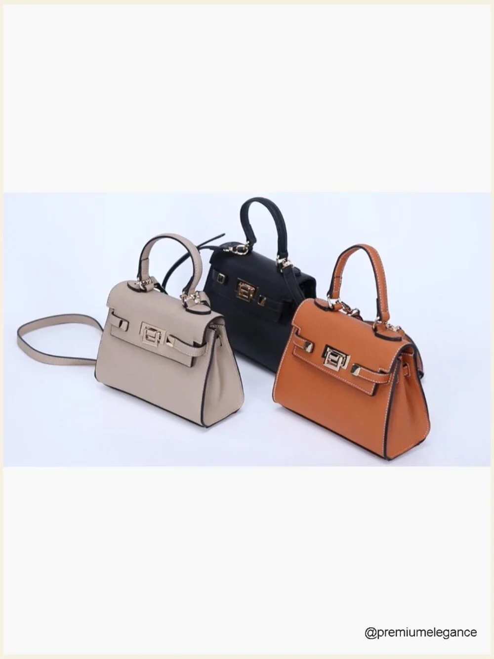 Mini Satchel Bag Top Handle Purse Small Crossbody Faux Leather Handbag